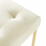 Privy Gold Stainless Steel Performance Velvet Dining Chair