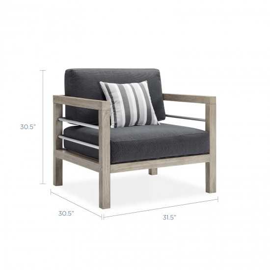 Wiscasset 4 Piece Outdoor Patio Acacia Wood Set