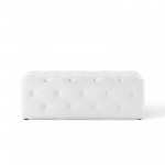 Amour 48" Tufted Button Entryway Faux Leather Bench