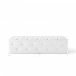 Amour 60" Tufted Button Entryway Faux Leather Bench