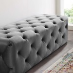 Amour 60" Tufted Button Entryway Performance Velvet Bench