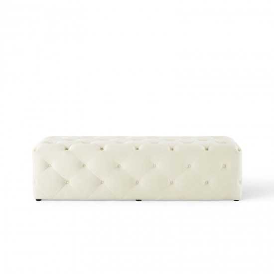 Amour 60" Tufted Button Entryway Performance Velvet Bench