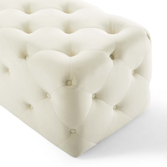 Amour 60" Tufted Button Entryway Performance Velvet Bench
