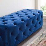 Amour 60" Tufted Button Entryway Performance Velvet Bench