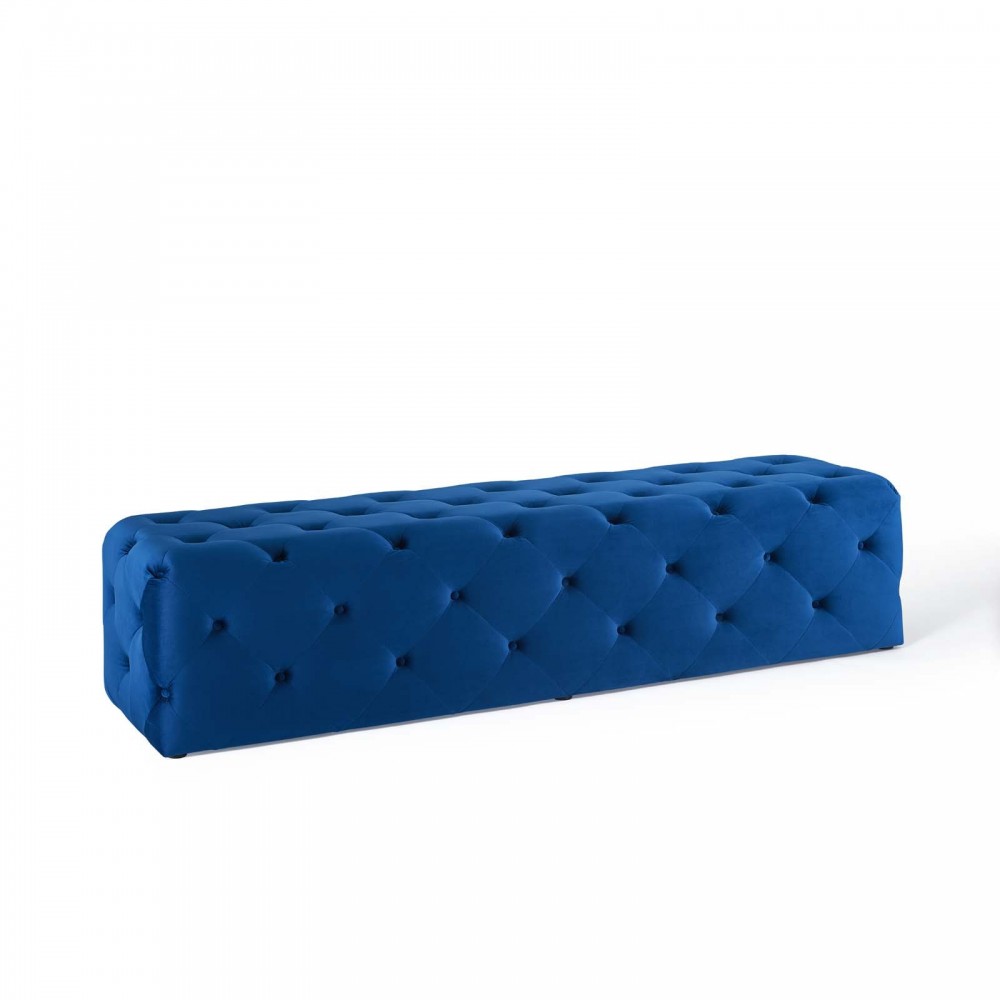 Amour 72" Tufted Button Entryway Performance Velvet Bench Amour 72" Tufted Button Entryway Performance Velvet Bench