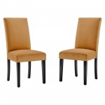 Parcel Performance Velvet Dining Side Chairs - Set of 2