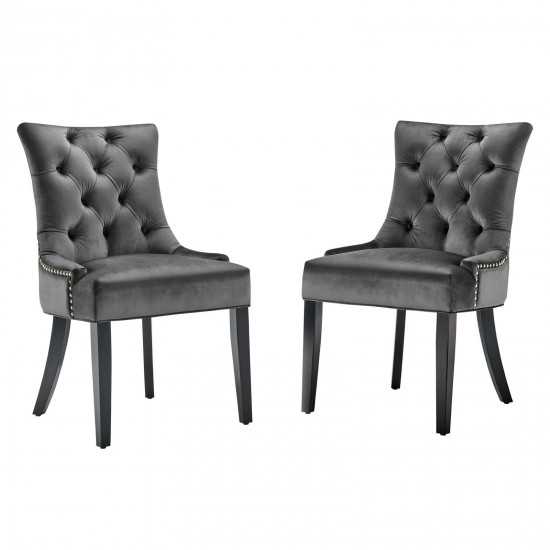 Regent Tufted Performance Velvet Dining Side Chairs - Set of 2