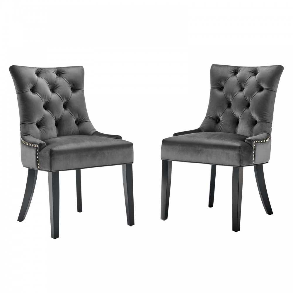Regent Tufted Performance Velvet Dining Side Chairs - Set of 2 Regent Tufted Performance Velvet Dining Side Chairs - Set of 2