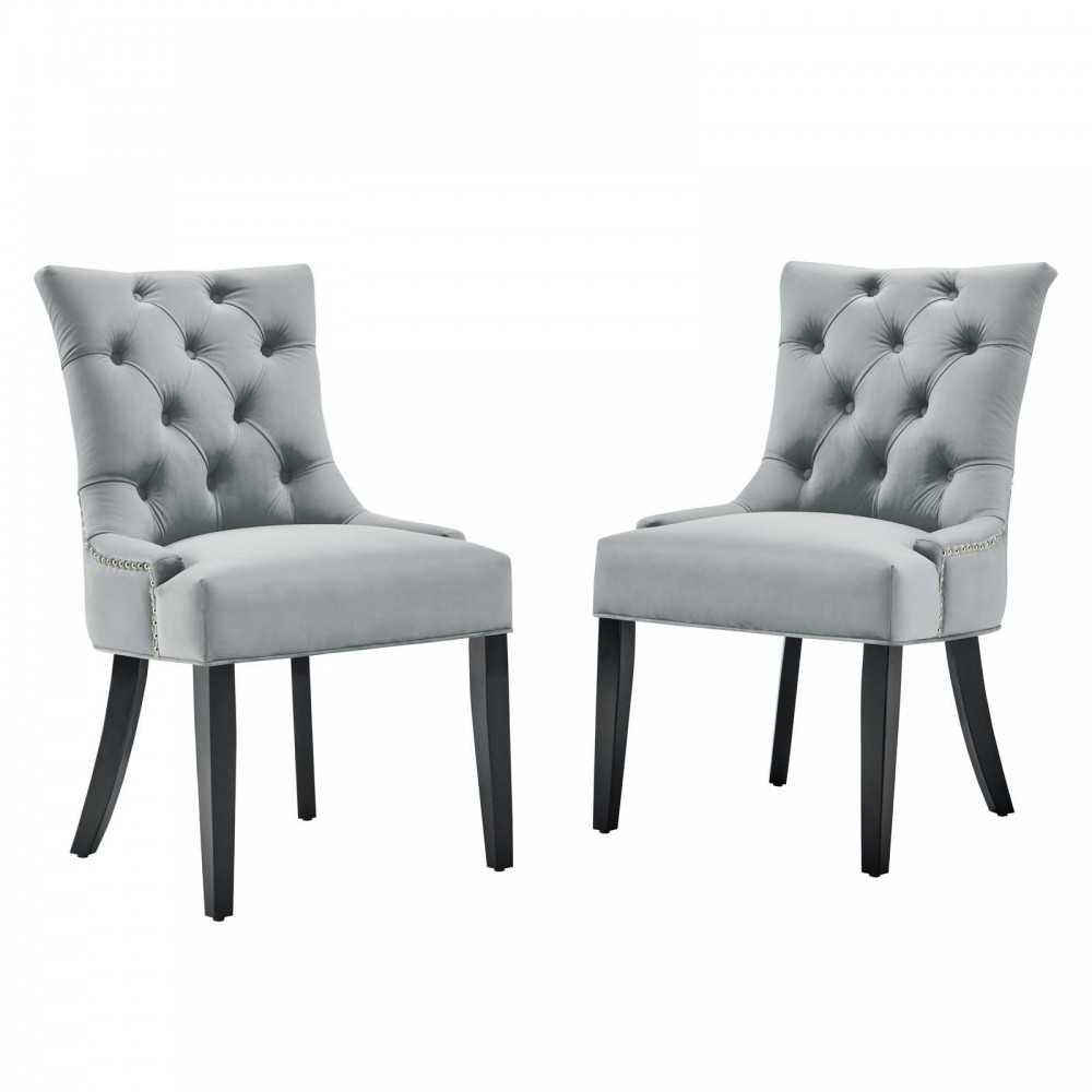 Regent Tufted Performance Velvet Dining Side Chairs - Set of 2 Regent Tufted Performance Velvet Dining Side Chairs - Set of 2