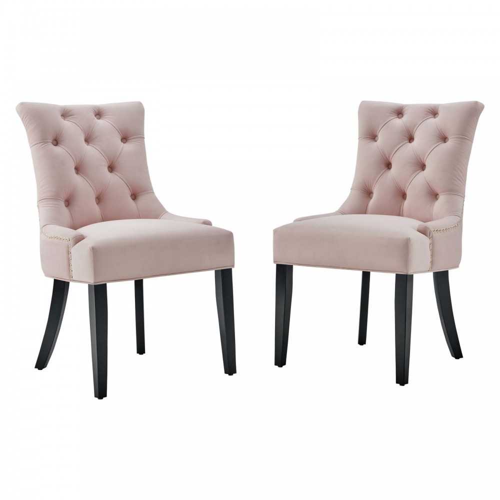 Regent Tufted Performance Velvet Dining Side Chairs - Set of 2 Regent Tufted Performance Velvet Dining Side Chairs - Set of 2