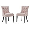Regent Tufted Performance Velvet Dining Side Chairs - Set of 2