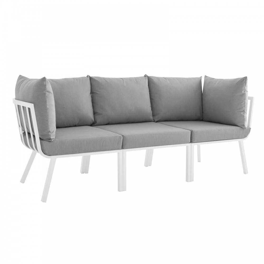 Riverside 3 Piece Outdoor Patio Aluminum Sectional Sofa Set Riverside 3 Piece Outdoor Patio Aluminum Sectional Sofa Set