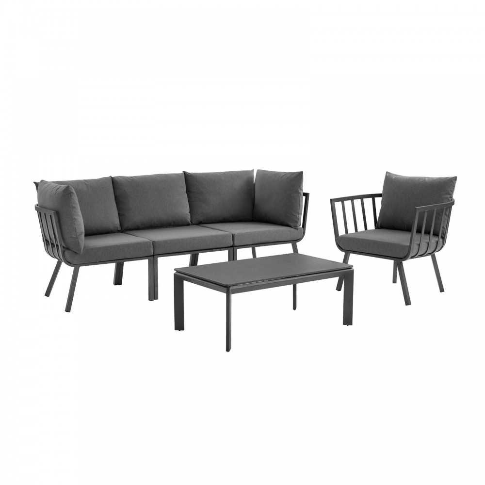 Riverside 5 Piece Outdoor Patio Aluminum Set Riverside 5 Piece Outdoor Patio Aluminum Set