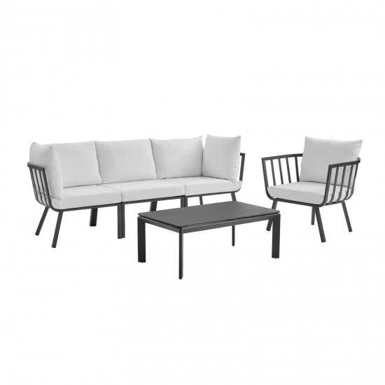 Riverside 5 Piece Outdoor Patio Aluminum Set