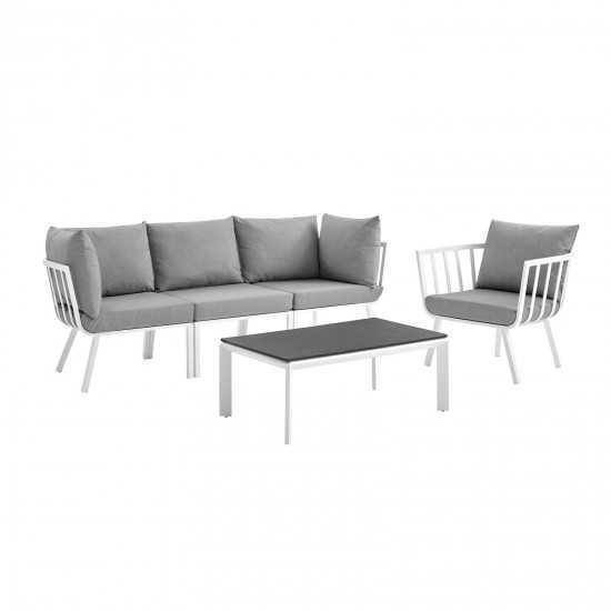 Riverside 5 Piece Outdoor Patio Aluminum Set