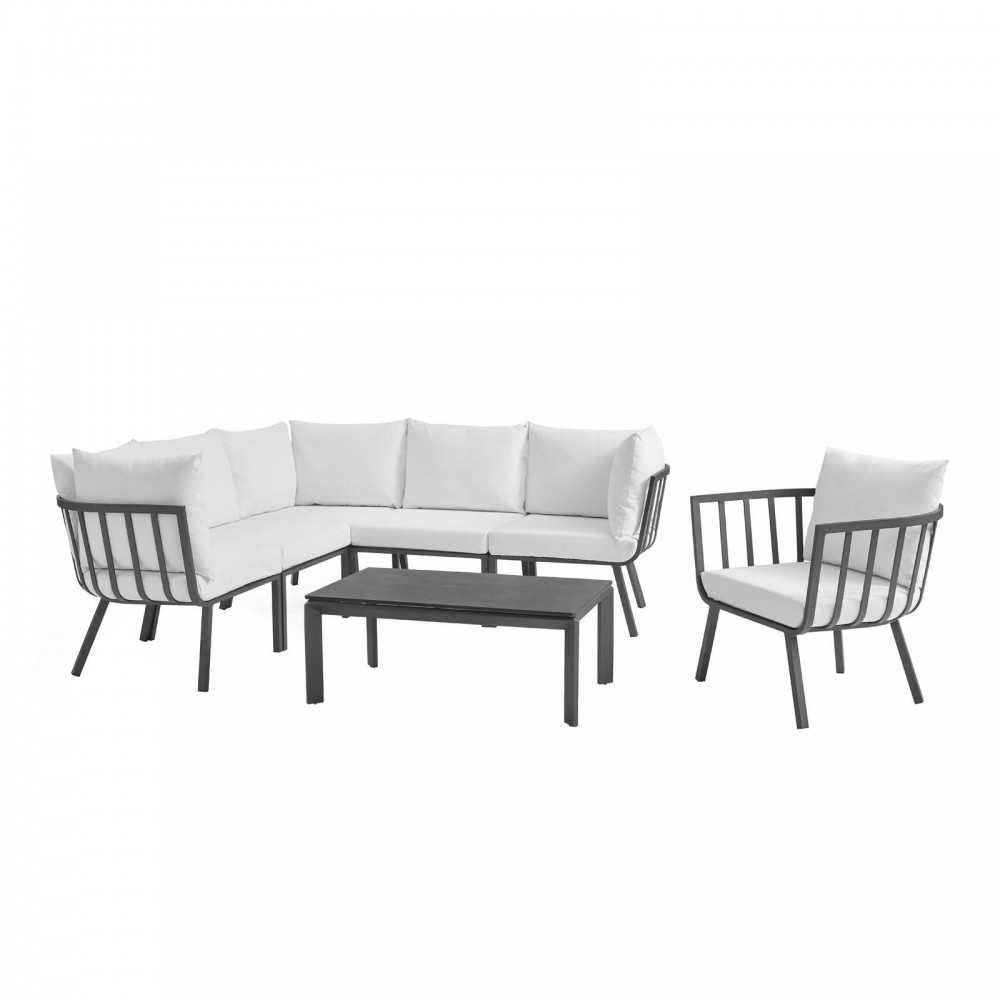 Riverside 7 Piece Outdoor Patio Aluminum Set