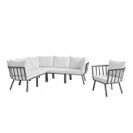 Riverside 6 Piece Outdoor Patio Aluminum Set