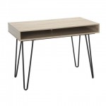 44" Home Retro Desk, Writing Desk with Storage, Hairpin Legs (1070)