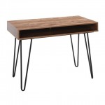 44" Home Retro Desk, Writing Desk with Storage, Hairpin Legs (1070)