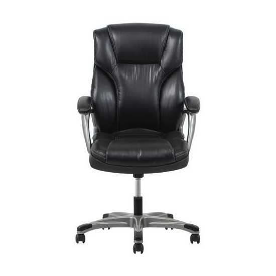 Essentials by OFM ESS-6030 High-Back Bonded Leather Executive Chair with Fixed Arms