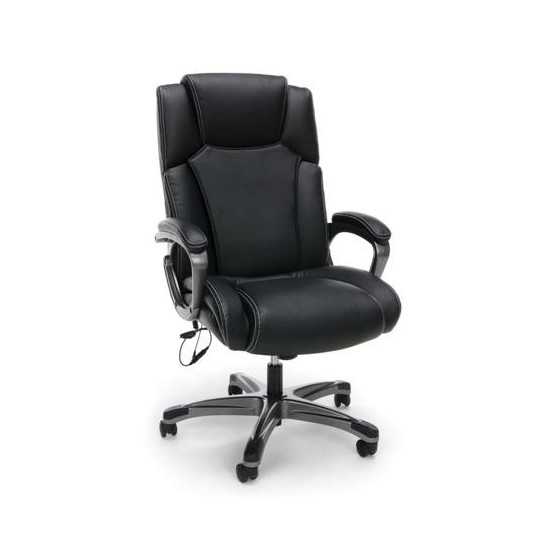 Essentials by OFM ESS-6035M Heated Shiatsu Massage Bonded Leather Executive Chair