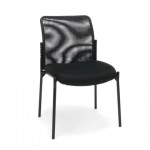 Essentials by OFM ESS-8000 Mesh Back Upholstered Armless Side Chair