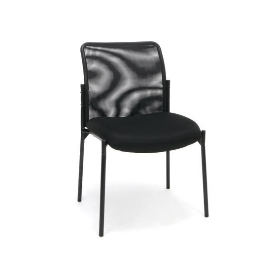 Essentials by OFM ESS-8000 Mesh Back Upholstered Armless Side Chair
