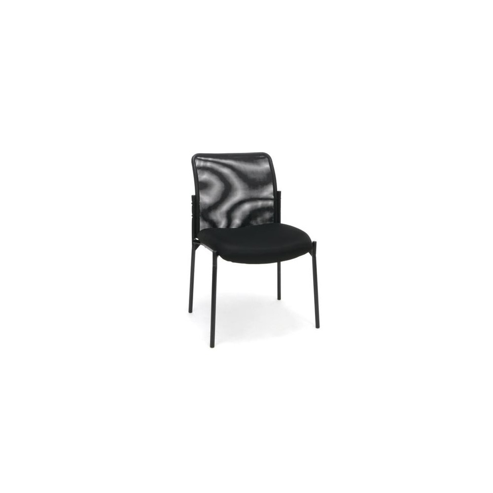 Essentials by OFM ESS-8000 Mesh Back Upholstered Armless Side Chair