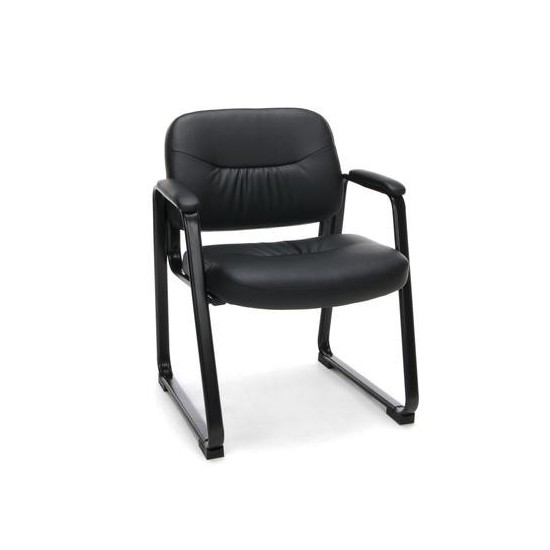 Essentials by OFM ESS-9015 Bonded Leather Executive Side Chair with Sled Base