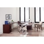 Essentials by OFM ESS-9025 Fabric Executive Guest Chair with Arms and Wooden Legs