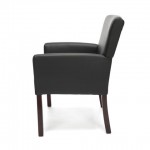 Essentials by OFM ESS-9025 Fabric Executive Guest Chair with Arms and Wooden Legs