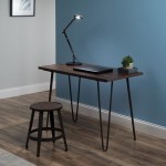 Essentials Collection 44" Home Retro Desk, Writing Desk with Hairpin Legs (ESS-1054)