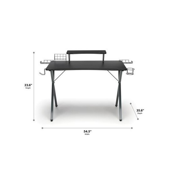 Essentials Collection 55" Gaming Computer Desk, 35" Monitor Shelf, X-Base (ESS-1100)