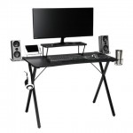 Essentials Collection 55" Gaming Computer Desk, 35" Monitor Shelf, X-Base (ESS-1100)