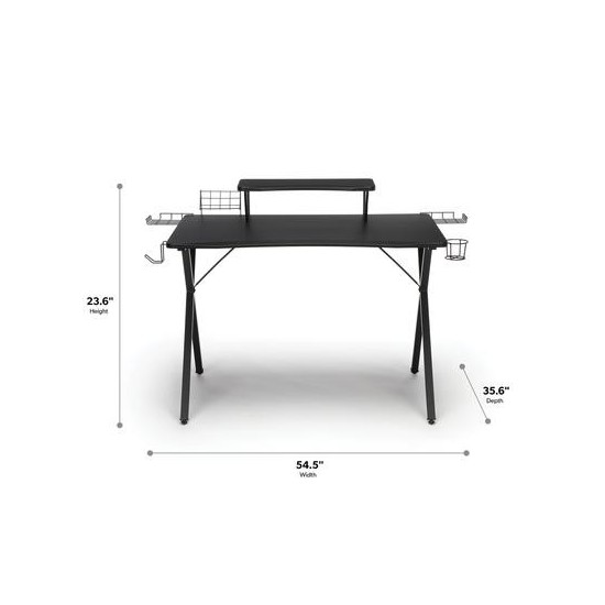 Essentials Collection 55" Gaming Computer Desk, 35" Monitor Shelf, X-Base (ESS-1100)