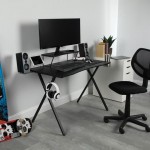 Essentials Collection 55" Gaming Computer Desk, 35" Monitor Shelf, X-Base (ESS-1100)