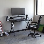 Essentials Collection 55" Gaming Computer Desk, 35" Monitor Shelf, X-Base (ESS-1100)