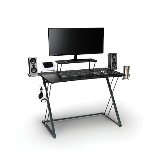 Essentials Collection 55" Gaming Computer Desk, 35" Monitor Shelf, Z-Base (ESS-1101)