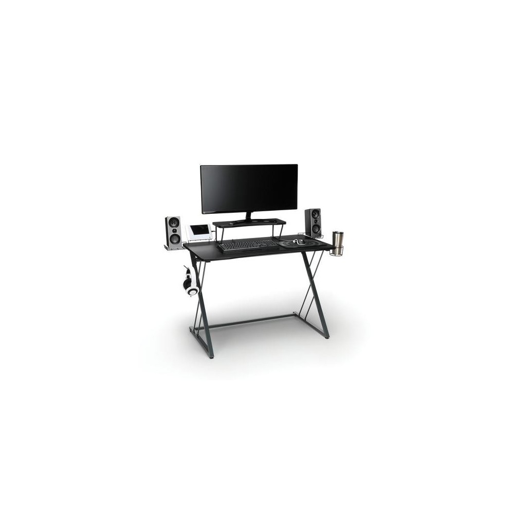 Essentials Collection 55" Gaming Computer Desk, 35" Monitor Shelf, Z-Base (ESS-1101)