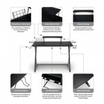 Essentials Collection 55" Gaming Computer Desk, 35" Monitor Shelf, Z-Base (ESS-1101)