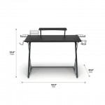 Essentials Collection 55" Gaming Computer Desk, 35" Monitor Shelf, Z-Base (ESS-1101)