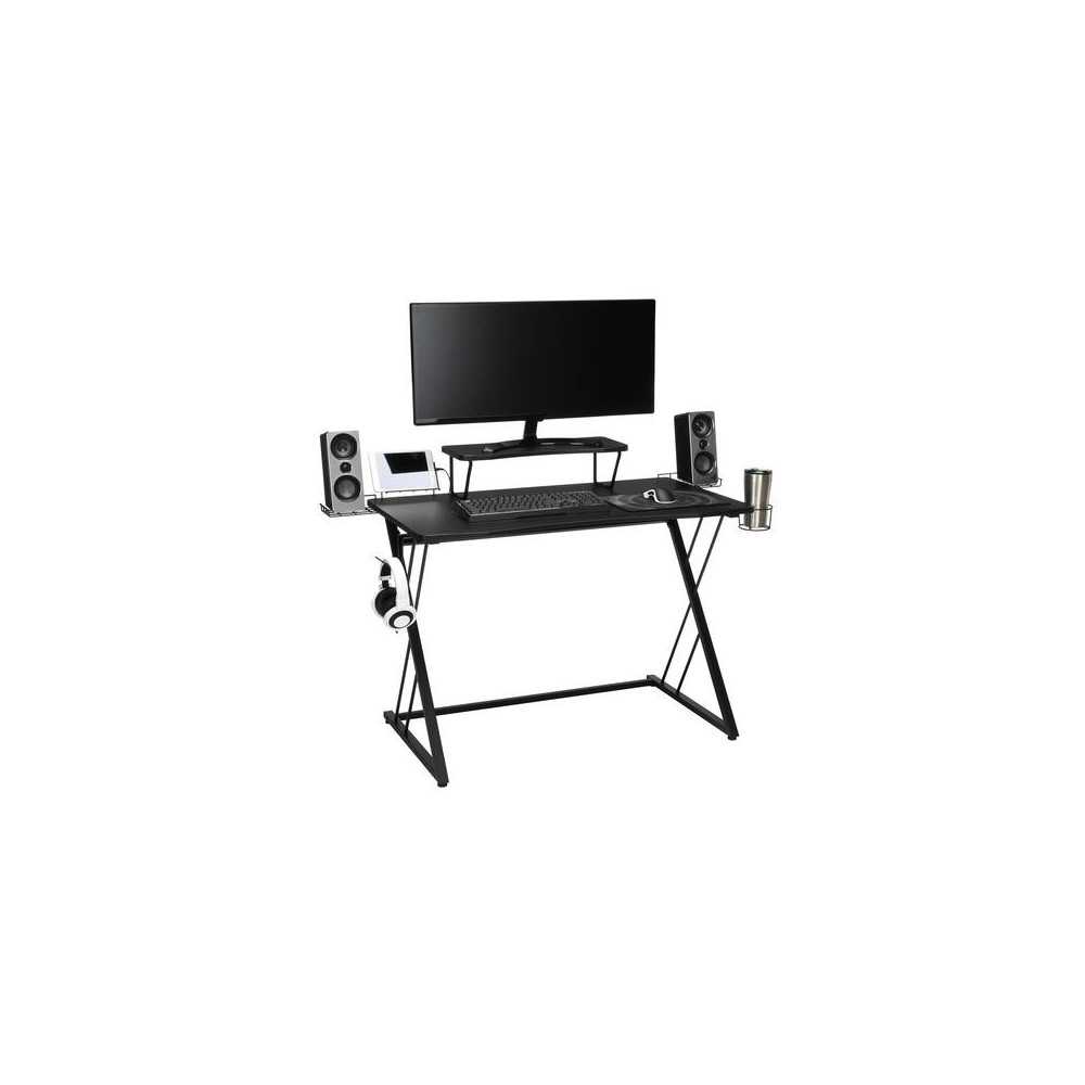 Essentials Collection 55" Gaming Computer Desk, 35" Monitor Shelf, Z-Base (ESS-1101)