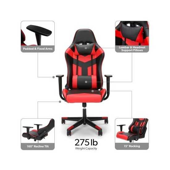 Essentials Collection High Back PU Leather Gaming Chair (ESS-6075)