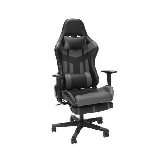 Essentials Collection High Back PU Leather Gaming Chair, with Extendable Footrest (ESS-6075FR)