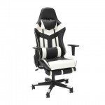 Essentials Collection High Back PU Leather Gaming Chair, with Extendable Footrest (ESS-6075FR)