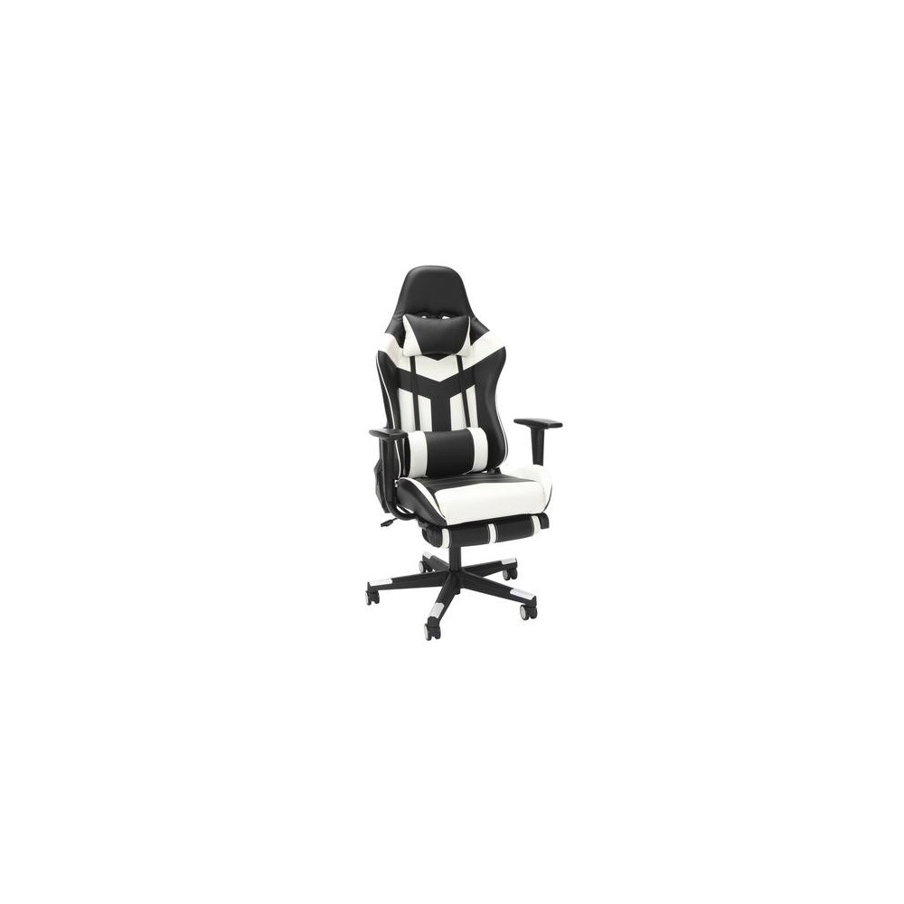 Essentials Collection High Back PU Leather Gaming Chair, with Extendable Footrest (ESS-6075FR)