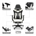 Essentials Collection High Back PU Leather Gaming Chair, with Extendable Footrest (ESS-6075FR)