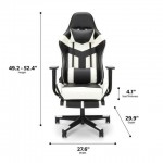 Essentials Collection High Back PU Leather Gaming Chair, with Extendable Footrest (ESS-6075FR)