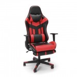 Essentials Collection High Back PU Leather Gaming Chair, with Extendable Footrest (ESS-6075FR)