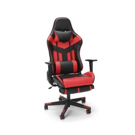 Essentials Collection High Back PU Leather Gaming Chair, with Extendable Footrest (ESS-6075FR)